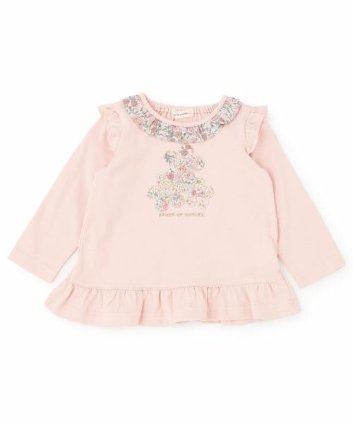 sense of wonder / センス オブ ワンダー Tシャツ | リバティフラワー長袖Tシャツ（ピンク）