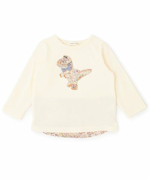 sense of wonder / センス オブ ワンダー Tシャツ | アデラジャ恐竜長袖Tシャツ（ECRU(キナリ)）