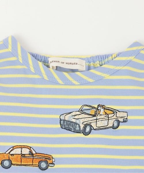 sense of wonder / センス オブ ワンダー Tシャツ | リバティクルマ刺しゅう長袖Tシャツ | 詳細2