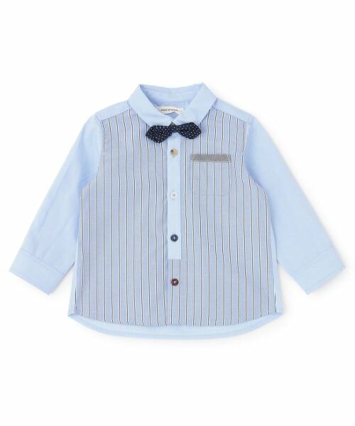 sense of wonder / センス オブ ワンダー シャツ・ブラウス | 蝶ネクタイつきシャツ（ブルー）