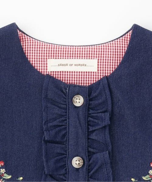 sense of wonder / センス オブ ワンダー ミニ丈・ひざ丈ワンピース | 野イチゴ刺しゅうジャンパースカート | 詳細2