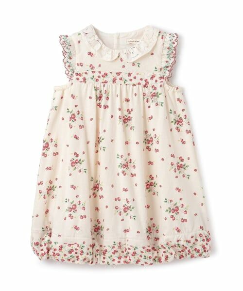 sense of wonder / センス オブ ワンダー ミニ丈・ひざ丈ワンピース | 野イチゴバルーンワンピース【オーガニック】【日本製】（ECRU(キナリ)）