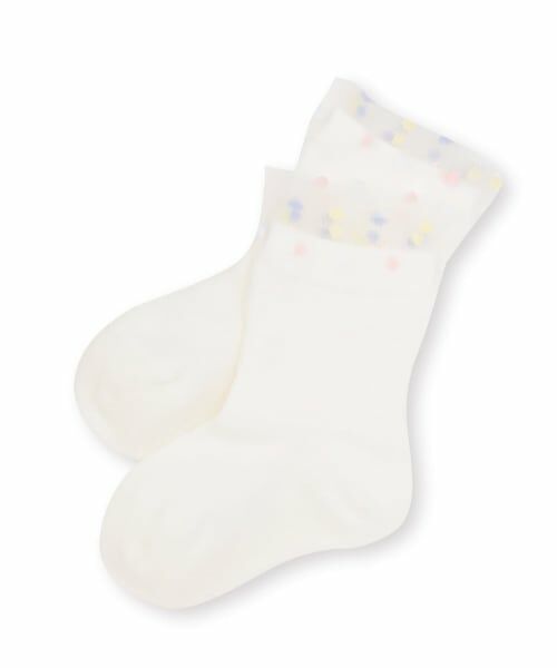 sense of wonder / センス オブ ワンダー ソックス | チュールドットソックス【日本製】（オフ ホワイト）