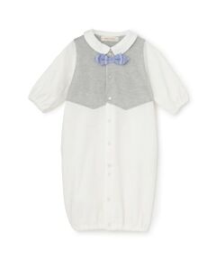 ストライプベスト2WAYオール【オーガニック】【日本製】