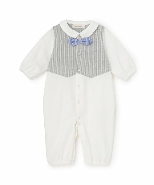 sense of wonder / センス オブ ワンダー ロンパース | ストライプベスト2WAYオール【オーガニック】【日本製】 | 詳細2
