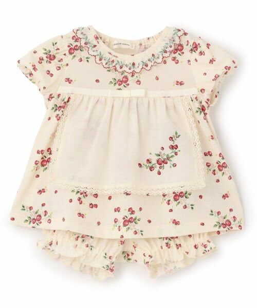 sense of wonder / センス オブ ワンダー ベビー・キッズウエア | 野イチゴベビースーツ【オーガニック】【日本製】（ECRU(キナリ)）