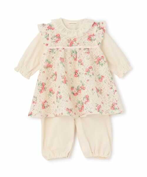 sense of wonder / センス オブ ワンダー ベビー・キッズウエア | 野イチゴレースエプロンつき2WAYオール【オーガニック】【日本製】 | 詳細2