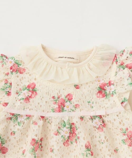sense of wonder / センス オブ ワンダー ベビー・キッズウエア | 野イチゴレースエプロンつき2WAYオール【オーガニック】【日本製】 | 詳細4