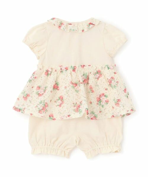 sense of wonder / センス オブ ワンダー ロンパース | 野イチゴレースショートオール【オーガニック】【日本製】 | 詳細1