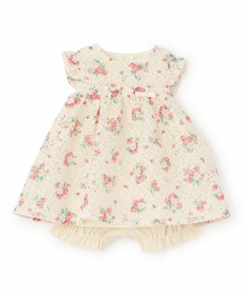 sense of wonder / センス オブ ワンダー ベビー・キッズウエア | 野イチゴレースベビースーツ【日本製】（ECRU(キナリ)）