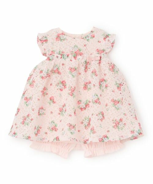 sense of wonder / センス オブ ワンダー ベビー・キッズウエア | 野イチゴレースベビースーツ【日本製】（ピンク）