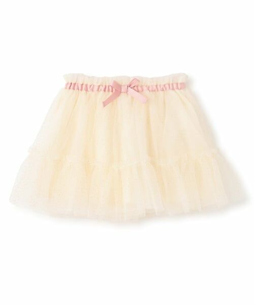 sense of wonder / センス オブ ワンダー ミニ・ひざ丈スカート | ドットチュールスカート（ECRU(キナリ)）