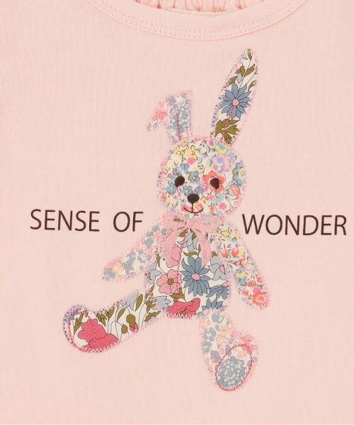 sense of wonder / センス オブ ワンダー Tシャツ | リバティウサギアップリケ半袖Tシャツ | 詳細3