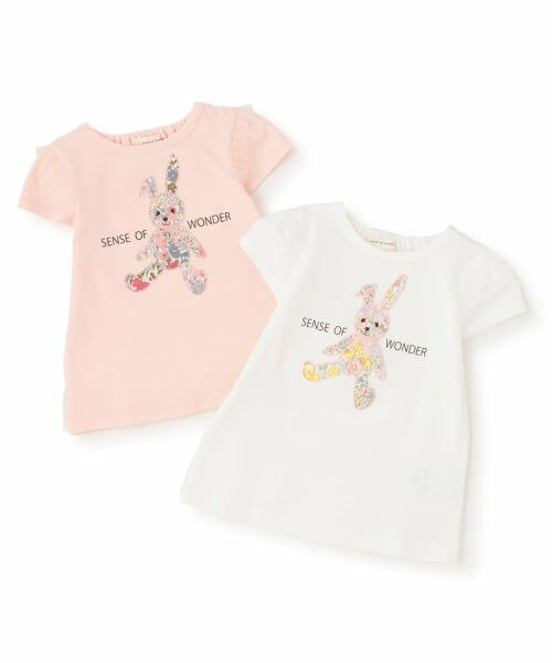sense of wonder / センス オブ ワンダー Tシャツ | リバティウサギアップリケ半袖Tシャツ | 詳細9