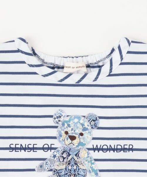 sense of wonder / センス オブ ワンダー Tシャツ | リバティクマアップリケ半袖Tシャツ | 詳細2
