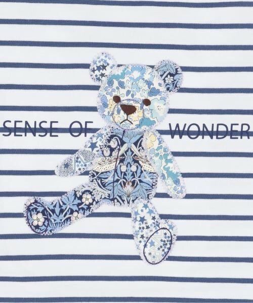 sense of wonder / センス オブ ワンダー Tシャツ | リバティクマアップリケ半袖Tシャツ | 詳細3