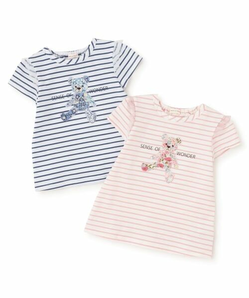 sense of wonder / センス オブ ワンダー Tシャツ | リバティクマアップリケ半袖Tシャツ | 詳細9