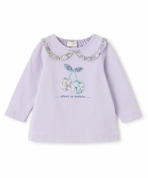 sense of wonder / センス オブ ワンダー Tシャツ | リバティチェリー長袖Tシャツ（ラベンダー）