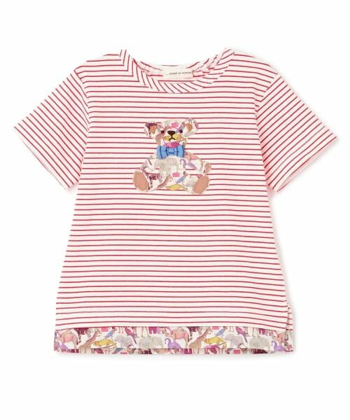 sense of wonder / センス オブ ワンダー Tシャツ | Queue for the Zooテディベア半袖Tシャツ（赤）