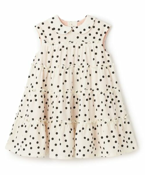 sense of wonder / センス オブ ワンダー ミニ丈・ひざ丈ワンピース | ドットティアードワンピース（ECRU(キナリ)）