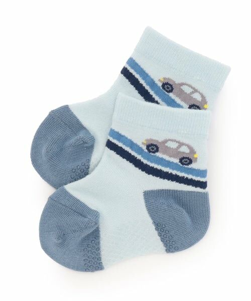 sense of wonder / センス オブ ワンダー ソックス | 車ラインクルーソックス（ブルー）
