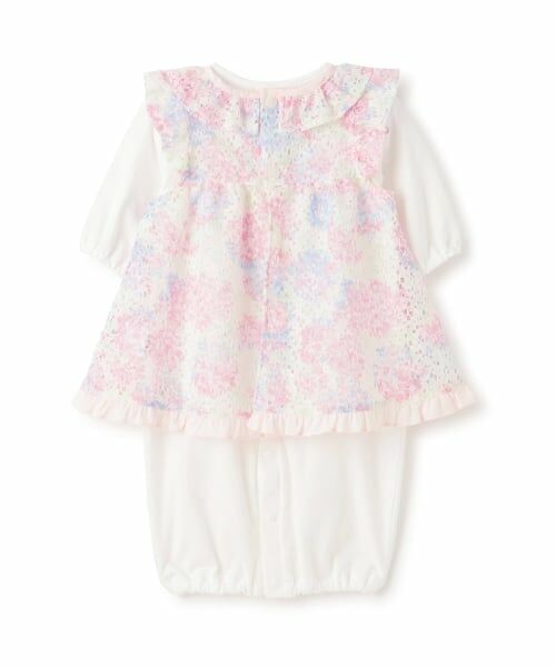 sense of wonder / センス オブ ワンダー ベビー・キッズウエア | アジサイレースエプロンつき2WAYオール【オーガニック】 | 詳細1