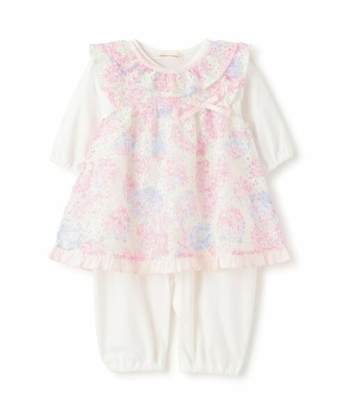 sense of wonder / センス オブ ワンダー ベビー・キッズウエア | アジサイレースエプロンつき2WAYオール【オーガニック】 | 詳細2
