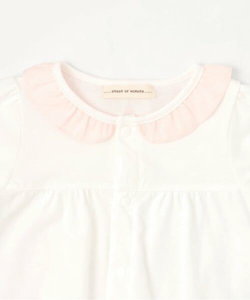 sense of wonder / センス オブ ワンダー ベビー・キッズウエア | アジサイレースエプロンつきショートオール【オーガニック】【日本製】 | 詳細3