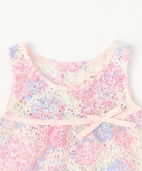 sense of wonder / センス オブ ワンダー ベビー・キッズウエア | アジサイレースエプロンつきショートオール【オーガニック】【日本製】 | 詳細6