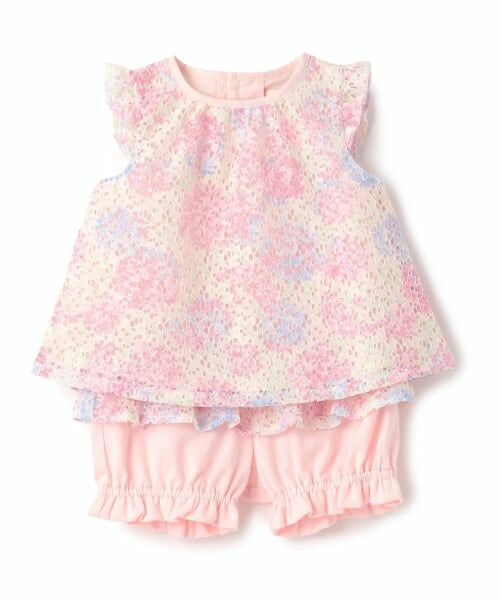 sense of wonder / センス オブ ワンダー ベビー・キッズウエア | アジサイレースベビースーツ【日本製】（ピンク）