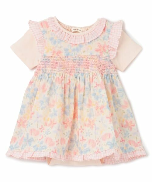 sense of wonder / センス オブ ワンダー 肌着 | ミルキーブロッサムボディスーツセット（ピンク）