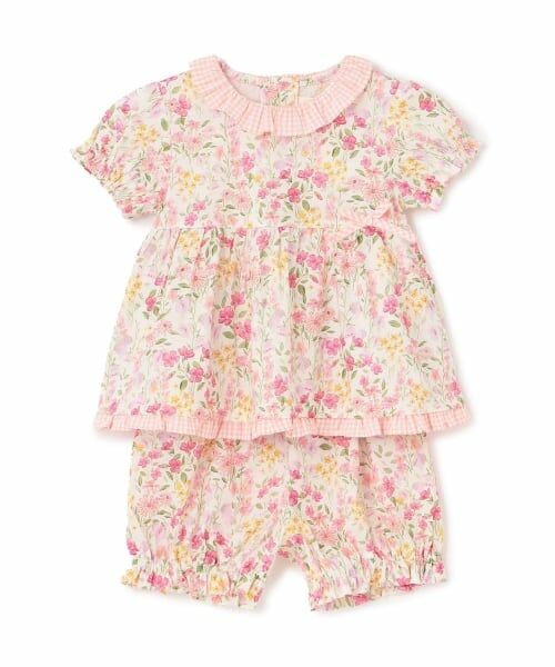 sense of wonder / センス オブ ワンダー 肌着 | フラワーガーデンベビースーツ（ピンク）