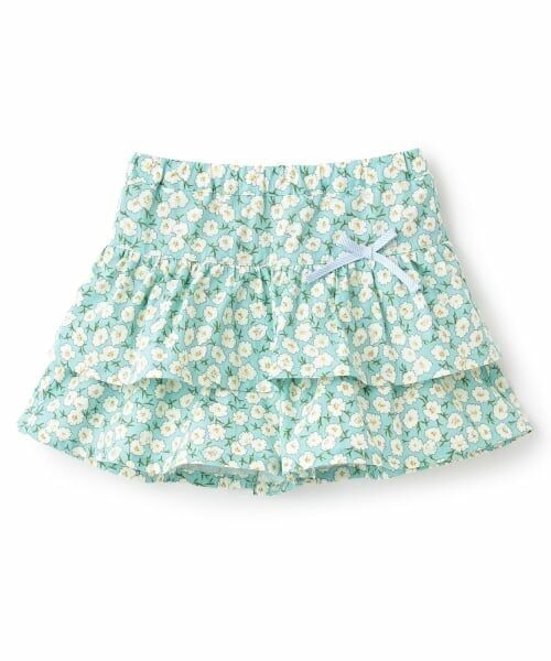 sense of wonder / センス オブ ワンダー ショート・ハーフ・半端丈パンツ | 小花フリルパンツ（ミント）