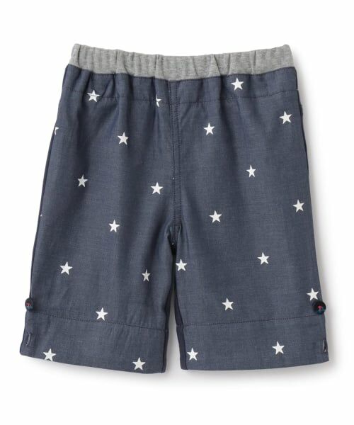 sense of wonder / センス オブ ワンダー ショート・ハーフ・半端丈パンツ | 星柄ダンガリーハーフパンツ(紺)