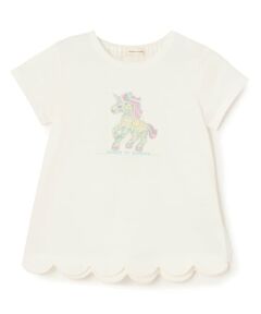 sense of wonder / センス オブ ワンダー Tシャツ | ユニコーンリバティアップリケTシャツ
