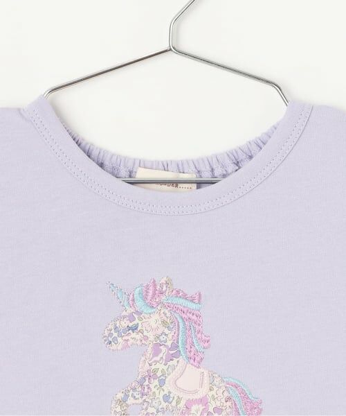 sense of wonder / センス オブ ワンダー Tシャツ | ユニコーンリバティアップリケTシャツ | 詳細2