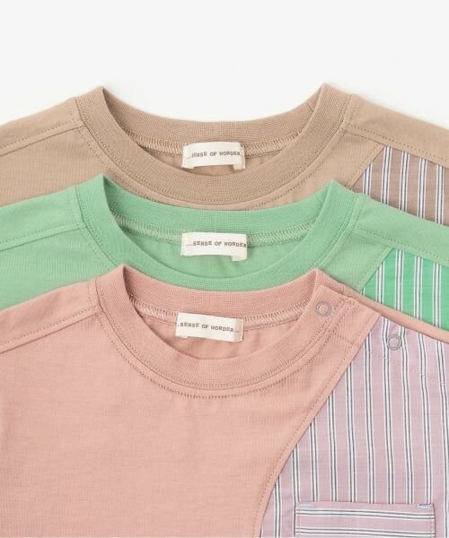 sense of wonder / センス オブ ワンダー Tシャツ | 接触冷感ストライプ切り替え半袖Tシャツ | 詳細2