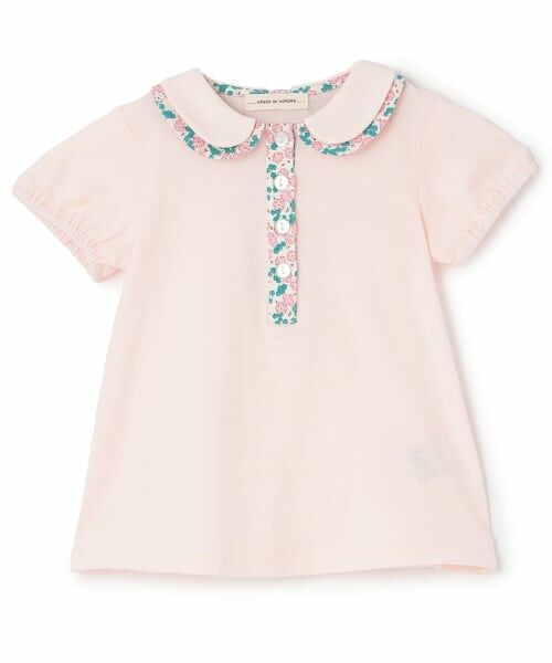 sense of wonder / センス オブ ワンダー シャツ・ブラウス | 小花柄コンビブラウス（ライト ピンク）