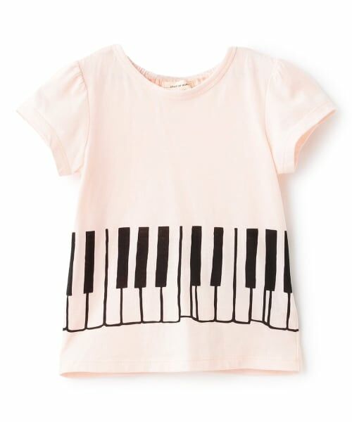 sense of wonder / センス オブ ワンダー Tシャツ | ピアノ半袖Tシャツ（ライト ピンク）
