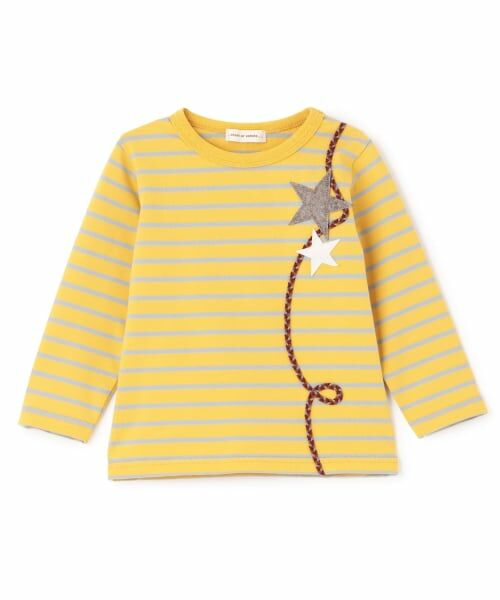 sense of wonder / センス オブ ワンダー Tシャツ | ボーダースター長袖Ｔシャツ（カラシ）