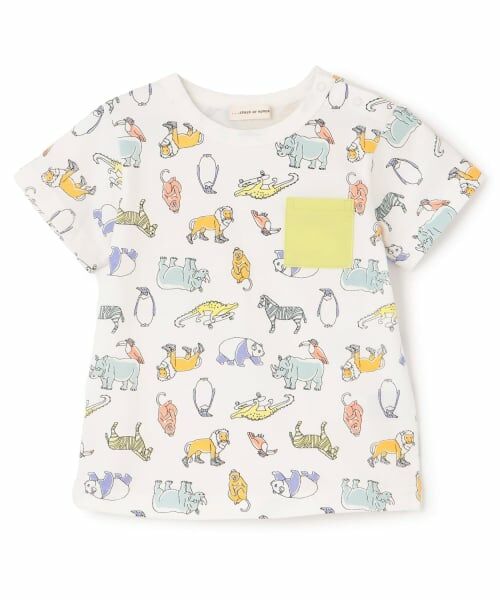 sense of wonder / センス オブ ワンダー Tシャツ | アニマル総柄Tシャツ（オフ ホワイト）