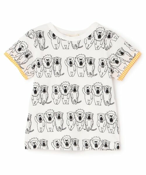 sense of wonder / センス オブ ワンダー Tシャツ | さんびき総柄半袖Tシャツ（オフ ホワイト）