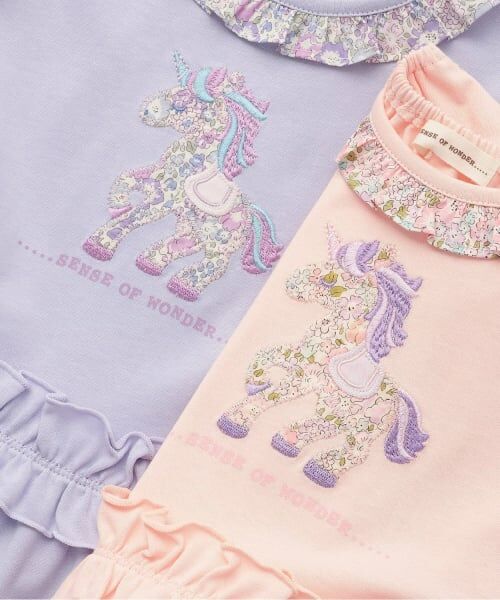 sense of wonder / センス オブ ワンダー ミニ丈・ひざ丈ワンピース | ユニコーンリバティアップリケワンピース | 詳細4