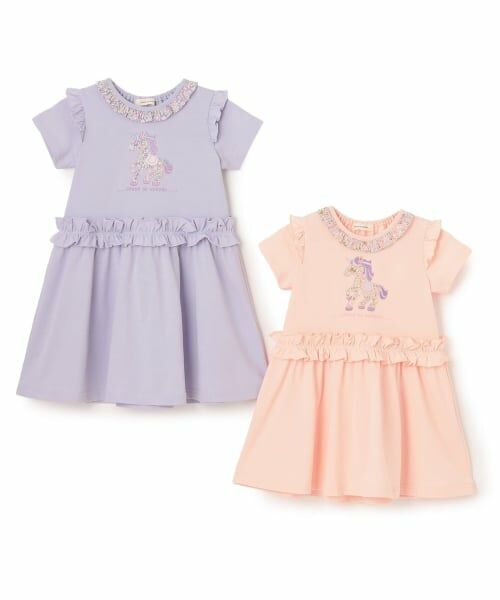 sense of wonder / センス オブ ワンダー ミニ丈・ひざ丈ワンピース | ユニコーンリバティアップリケワンピース | 詳細8