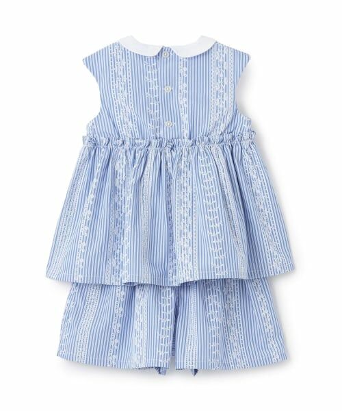 sense of wonder / センス オブ ワンダー ベビー・キッズウエア | レースプリントストライプセットアップ | 詳細1