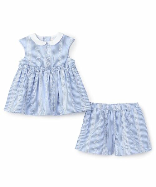 sense of wonder / センス オブ ワンダー ベビー・キッズウエア | レースプリントストライプセットアップ | 詳細2
