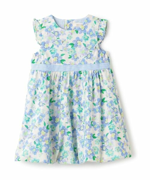 sense of wonder / センス オブ ワンダー ミニ丈・ひざ丈ワンピース | 小花柄バルーンワンピース（ブルー）