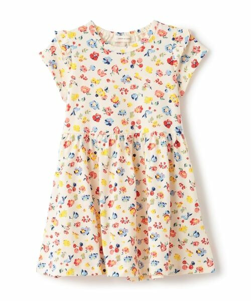 sense of wonder / センス オブ ワンダー ミニ丈・ひざ丈ワンピース | flower garden半袖ワンピース（マルチ）