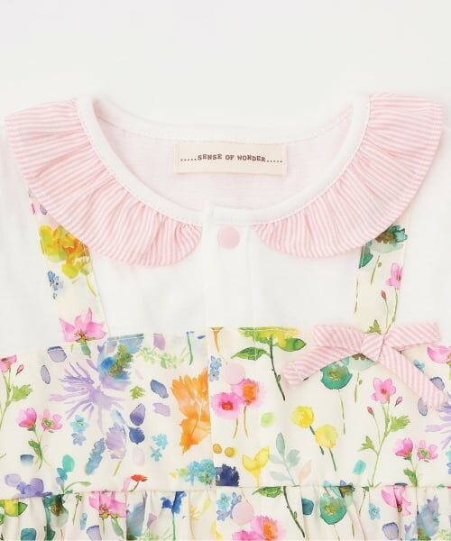 sense of wonder / センス オブ ワンダー ロンパース | ボタニカルフラワー半袖ショートオール | 詳細2