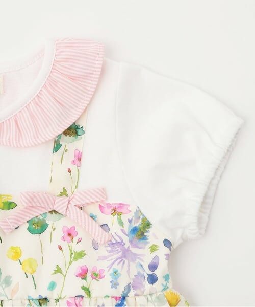 sense of wonder / センス オブ ワンダー ロンパース | ボタニカルフラワー半袖ショートオール | 詳細3